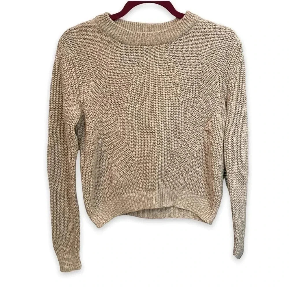 H&M Basics Oatmeal Sweater Crew EUC XS